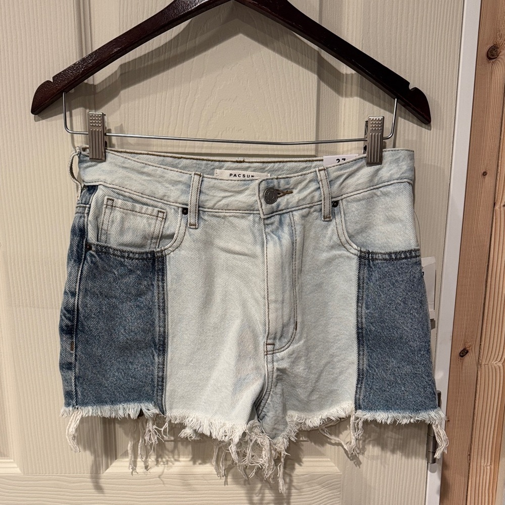 PacSun Blue and Gray Jean Shorts